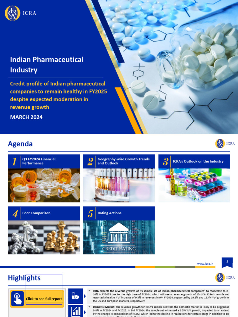 Indian Pharma Industry Outlook FY2025 | PDF | Pharmaceutical Industry ...
