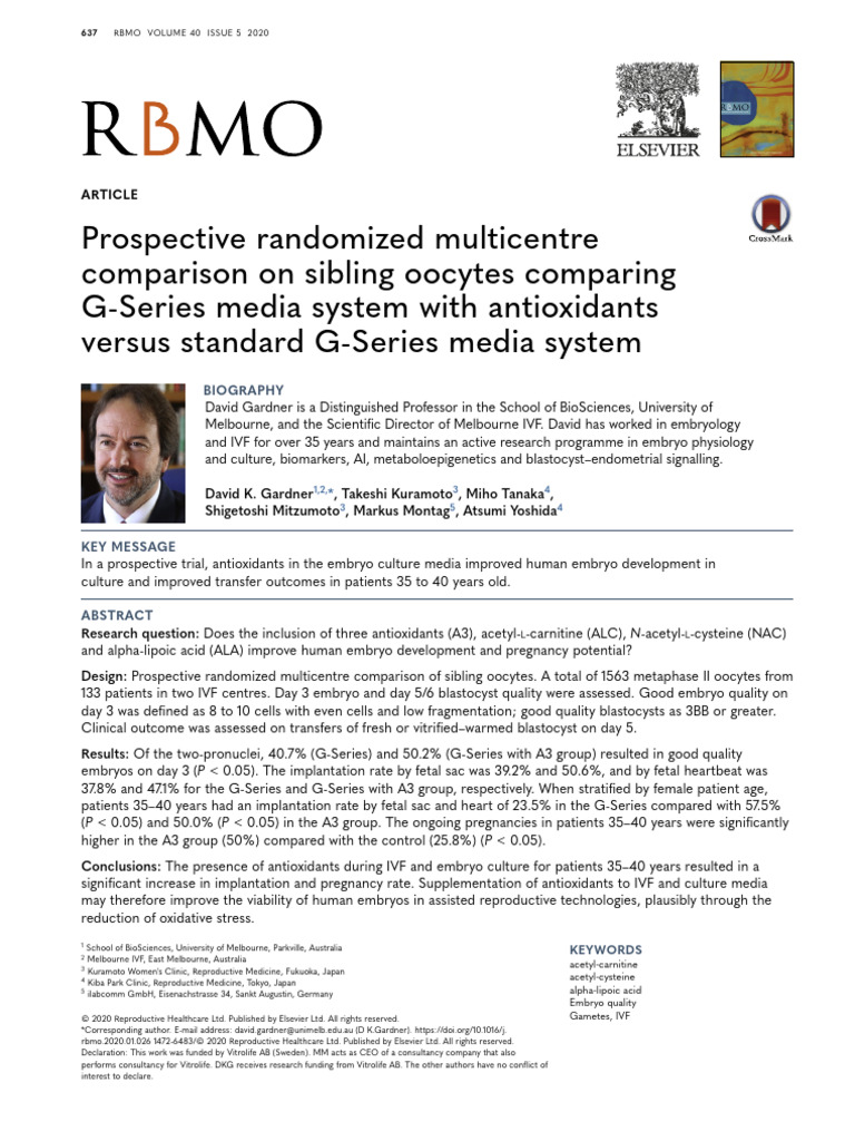 Comparison On Sibling Oocytes Comparing G-Series Media System With ...