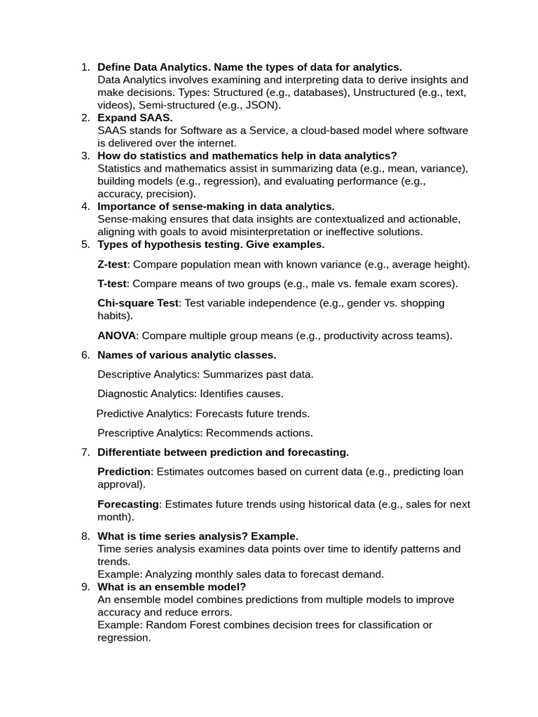 Data Analytics Overview and Key Concepts | PDF | Analytics | Data Analysis