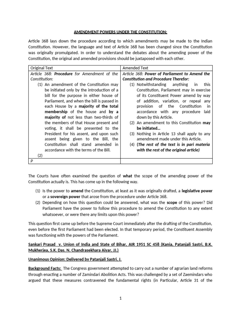 Constitutional Amendment Procedures | PDF | Constitution ...