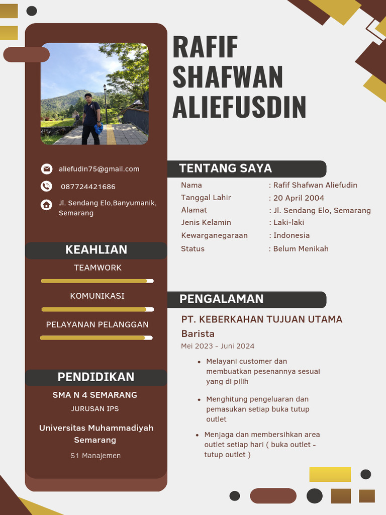 Rafif Shafwan Aliefusdin: Tentang Saya | PDF