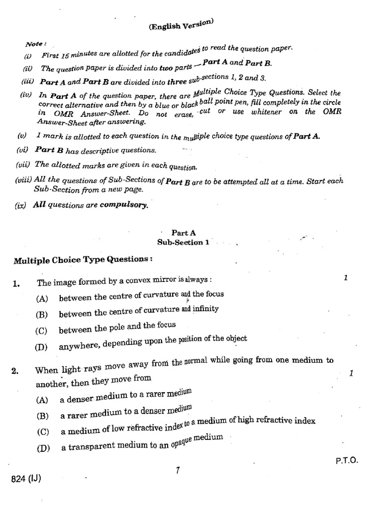 Class 10 Science Model Paper | PDF