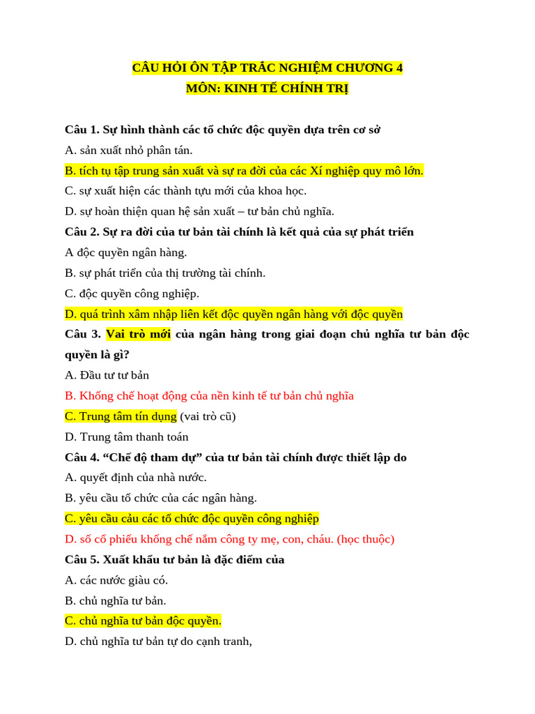 KTCT Chương 4 | PDF