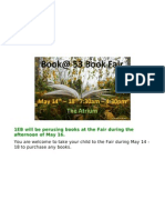 1EB Will Be Perusing Books at The Fair During The Afternoon of May 16