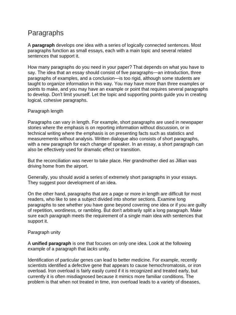 Crafting Effective Paragraphs in Essays | PDF | Essays