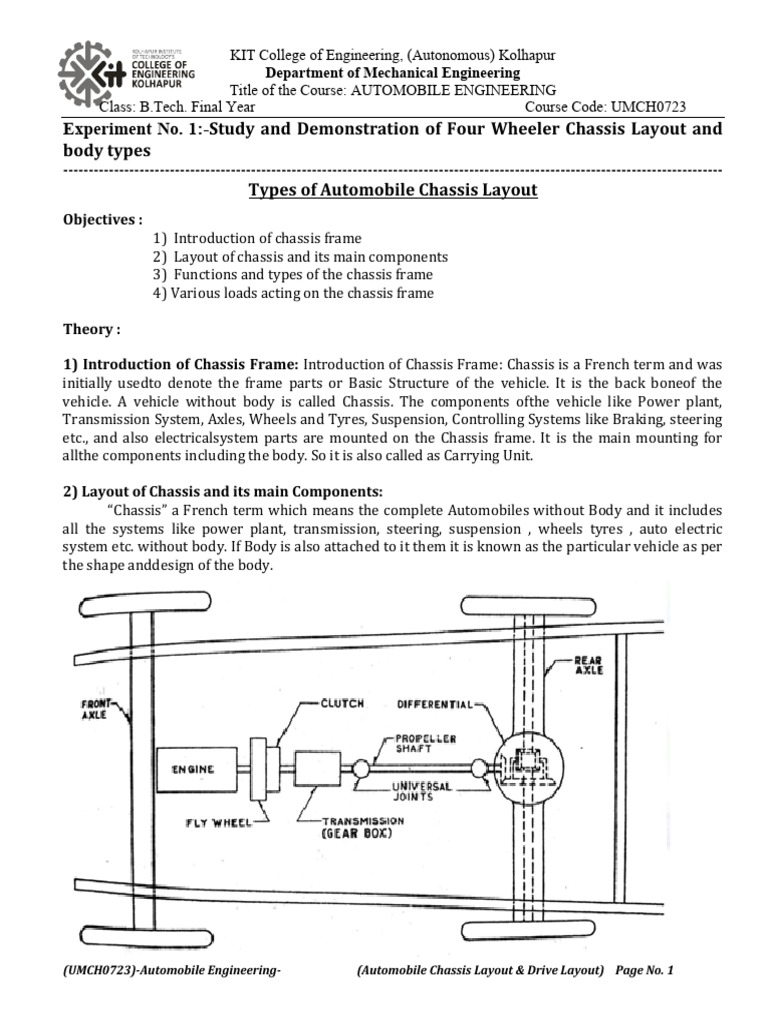 Four Wheeler Chassis Layout Overview | PDF | Four Wheel Drive | Axle