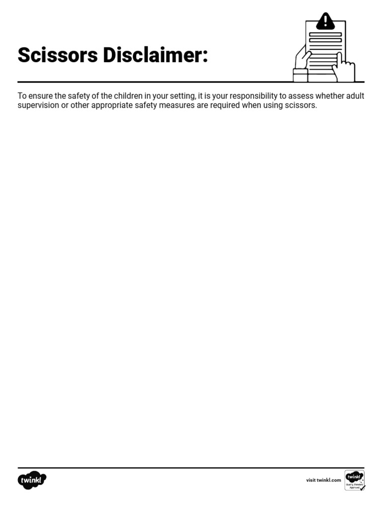 Scissors Safety and Counting Activities | PDF