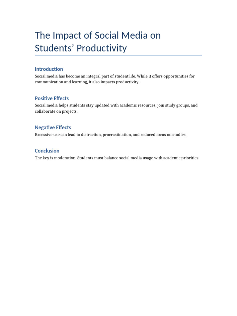 Impact of Social Media On Students | PDF