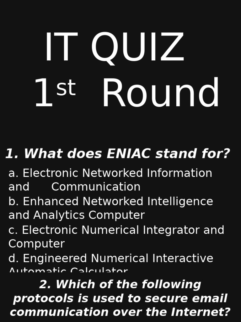 IT Quiz: Test Your Tech Knowledge | PDF | Domain Name System | Computer ...