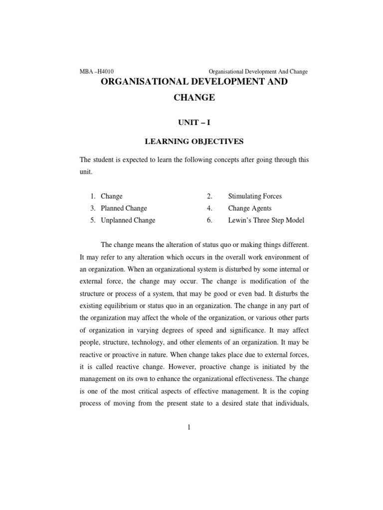 Organisational Change | PDF | Organization Development | Competition