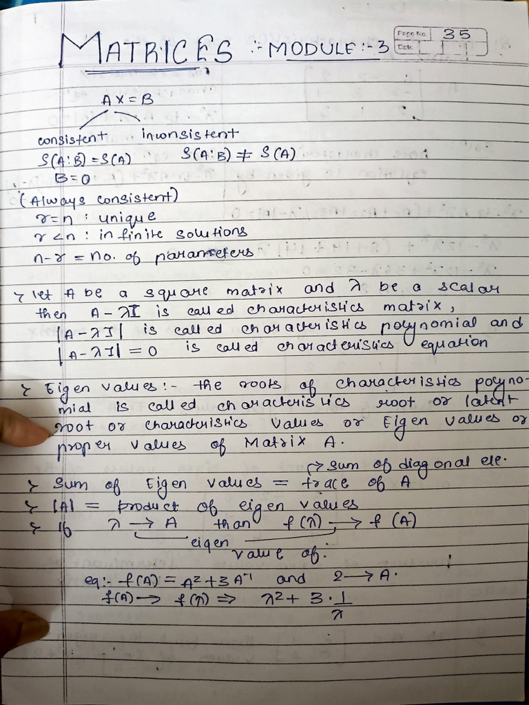Maths Module 3 Notes | PDF