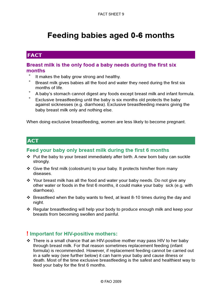 Exclusive Breastfeeding Guidelines | PDF | Breastfeeding | Breast Milk