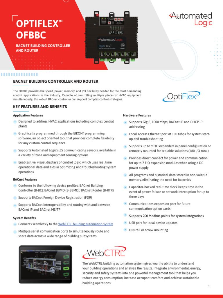 OptiFlex BACnet Controller Overview | PDF | Router (Computing ...