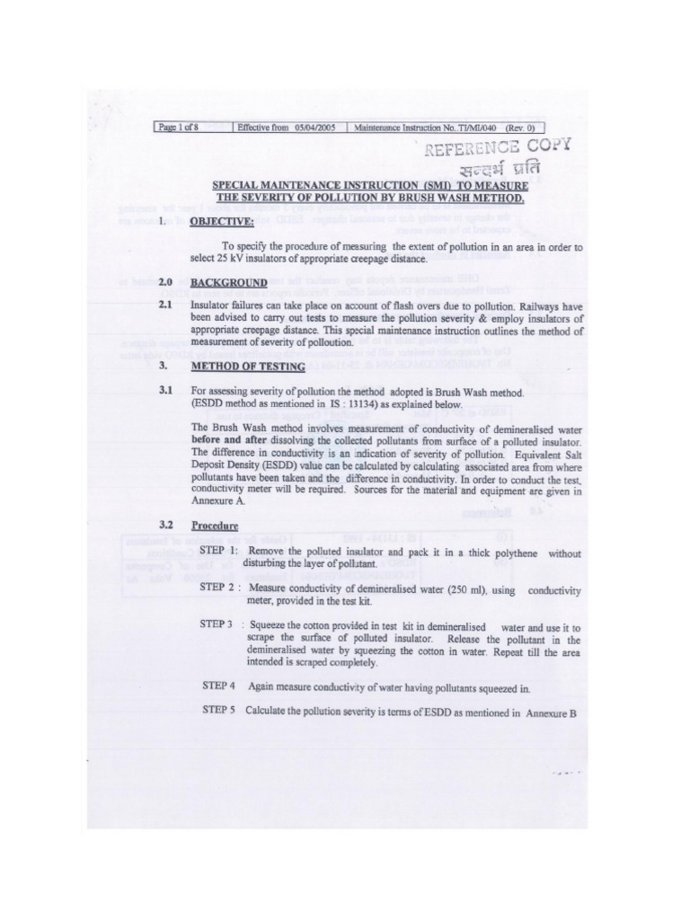TI MI 040 - ESDD Testing of Insulators | PDF