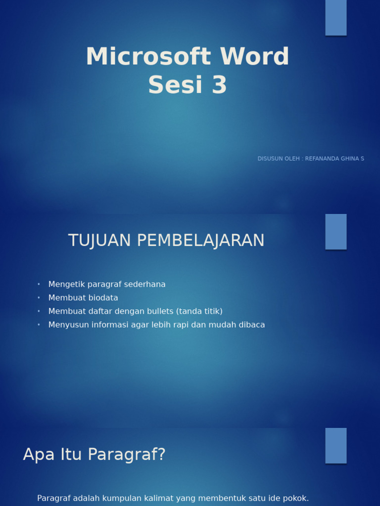 Sesi 3 Ms. Word | PDF