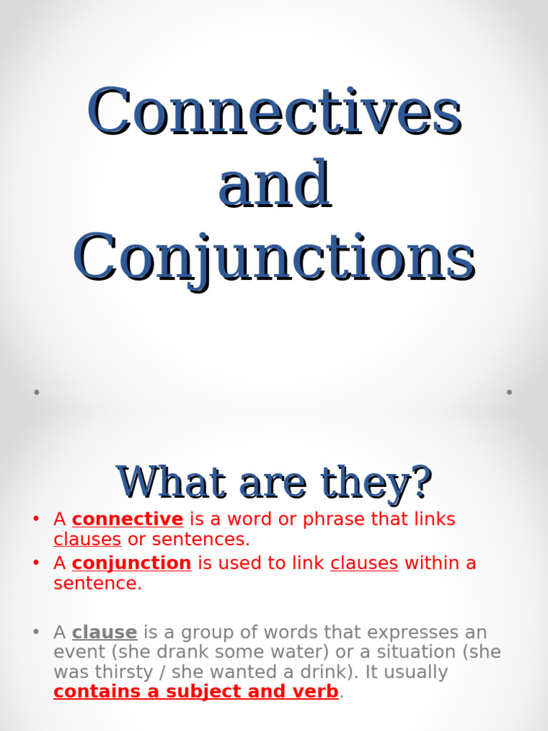 Understanding Connectives and Conjunctions | PDF