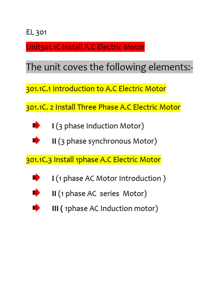 Install A.C Electric Motors Guide | PDF | Electric Motor ...