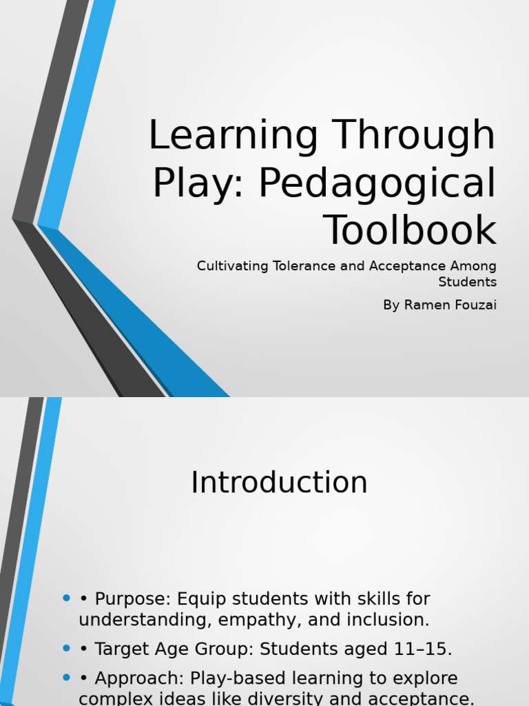 Play-Based Learning for Tolerance | PDF