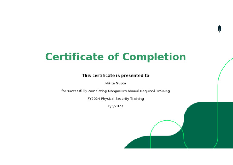 516 37 15503 1685959401 Required Training COURSE Certificate | PDF