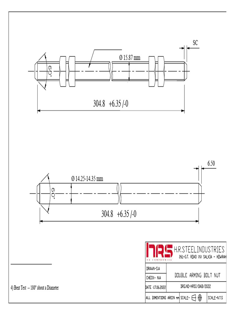 TM Power - Da Bolt - Drawing - Forging-5-8 | PDF