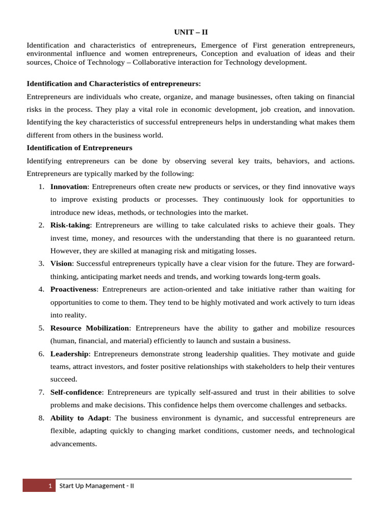Characteristics of Successful Entrepreneurs | PDF | Entrepreneurship ...