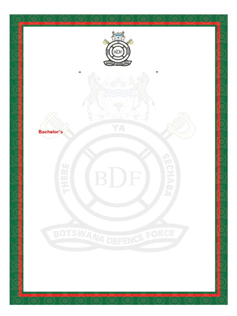 BDF Recruitment 2025: Join the Force | PDF