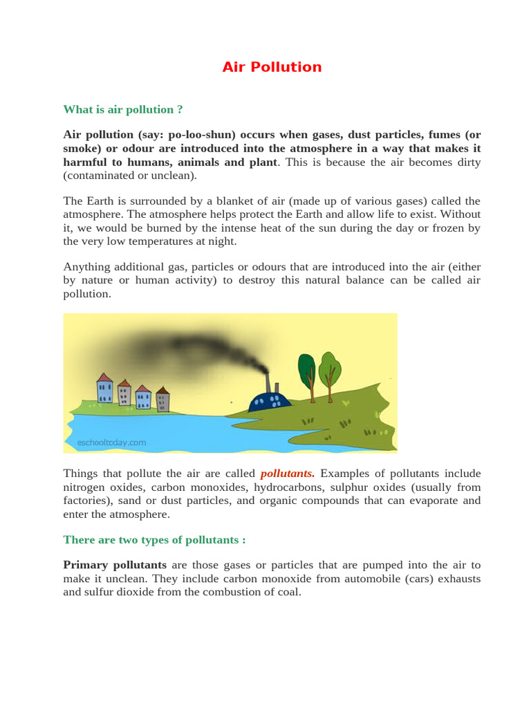 Air Pollution Avec Les Photos | PDF | Air Pollution | Exhaust Gas