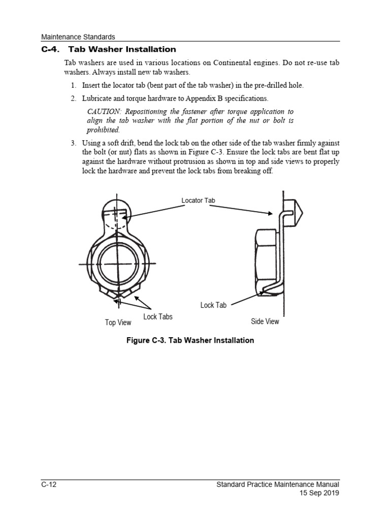 Tab Washer Installation Guidelines | PDF