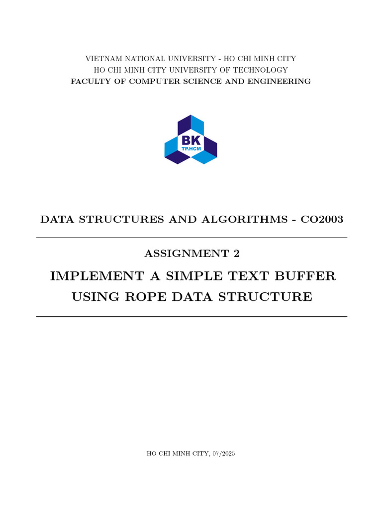 Implementing Text Buffer with Rope Structure | PDF | Computer Science ...