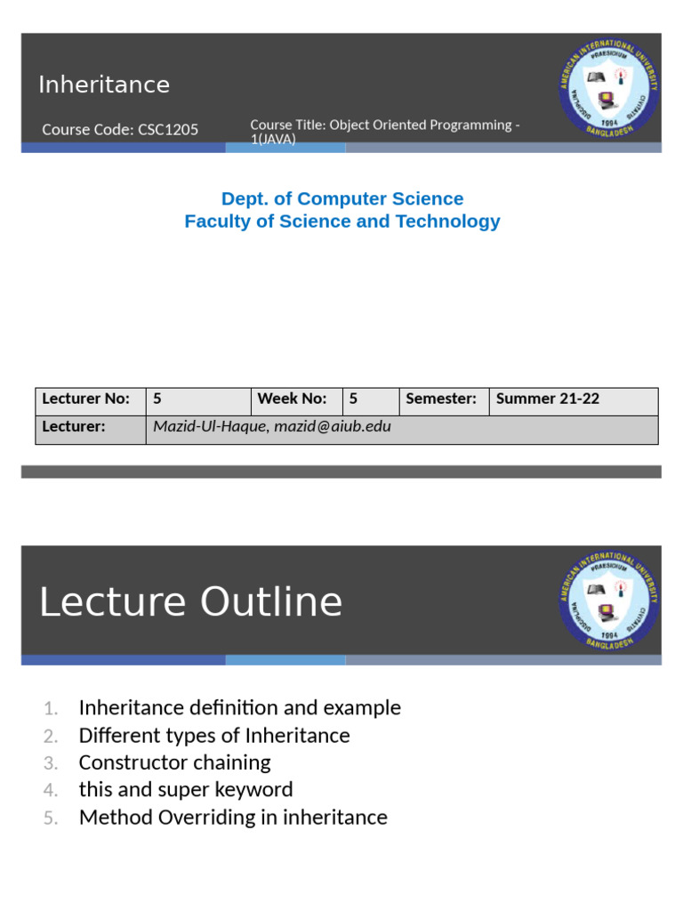 Understanding Inheritance in Java | PDF | Inheritance (Object Oriented ...