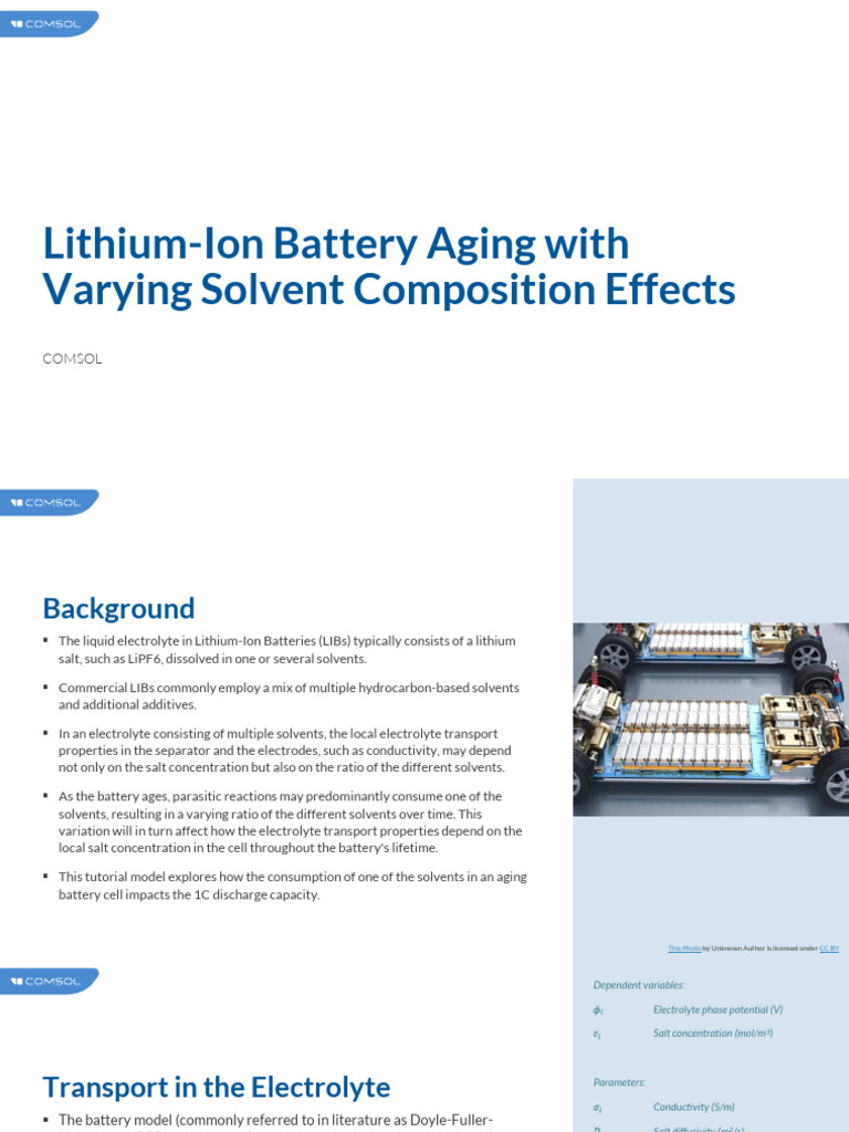 Effects of Solvent Composition on LIB Aging | PDF | Lithium Ion Battery ...
