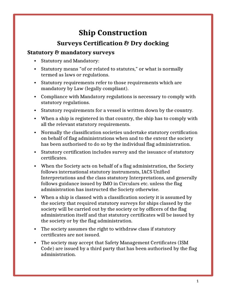 Surveys & Certificates | PDF | Oil Tanker | Ships