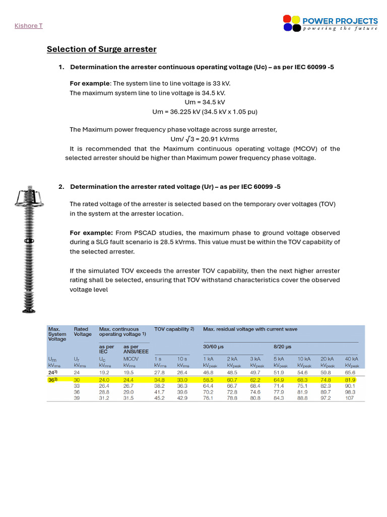 Surge Arrester Selection Guide | PDF