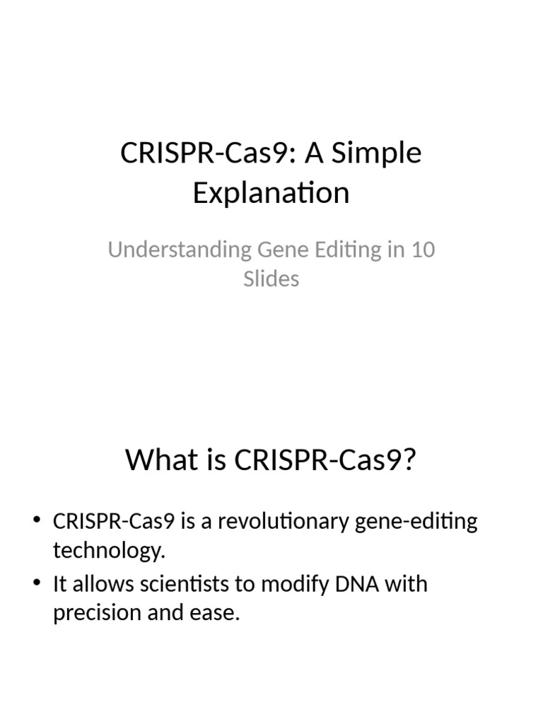 Simple Overview of CRISPR-Cas9 | PDF