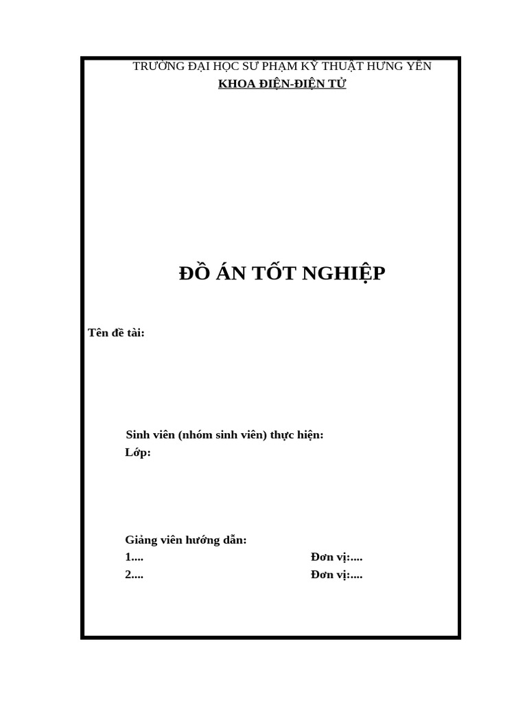 Mau Thuyet Minh Do An Tot Nghiep 2014 | PDF