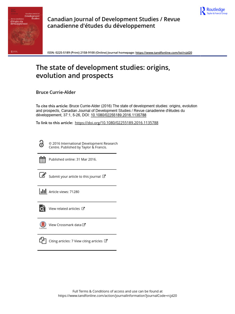 Development Studies: History and Future | PDF | Science | Theory