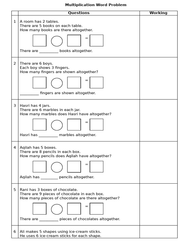 Word Problems Practice Questions | PDF | Foods