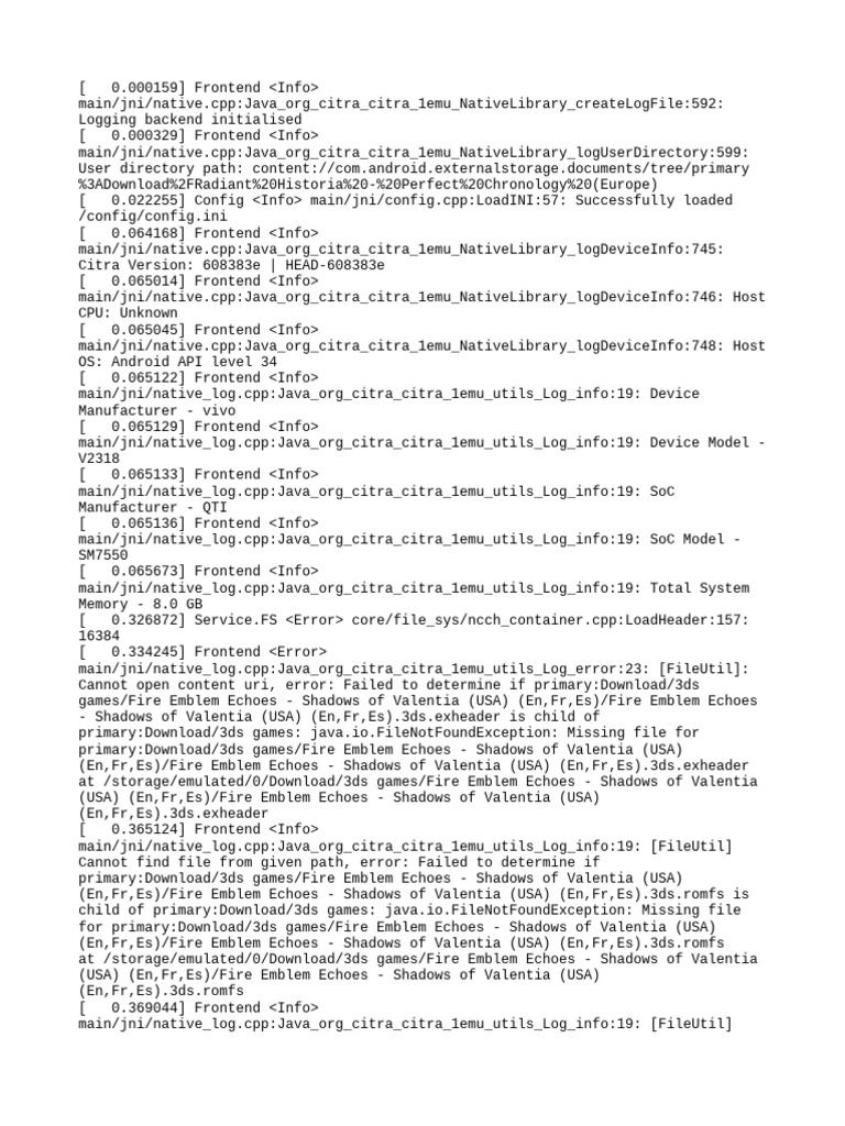 Citra Emulator Log Analysis Report | PDF | Computer Architecture ...