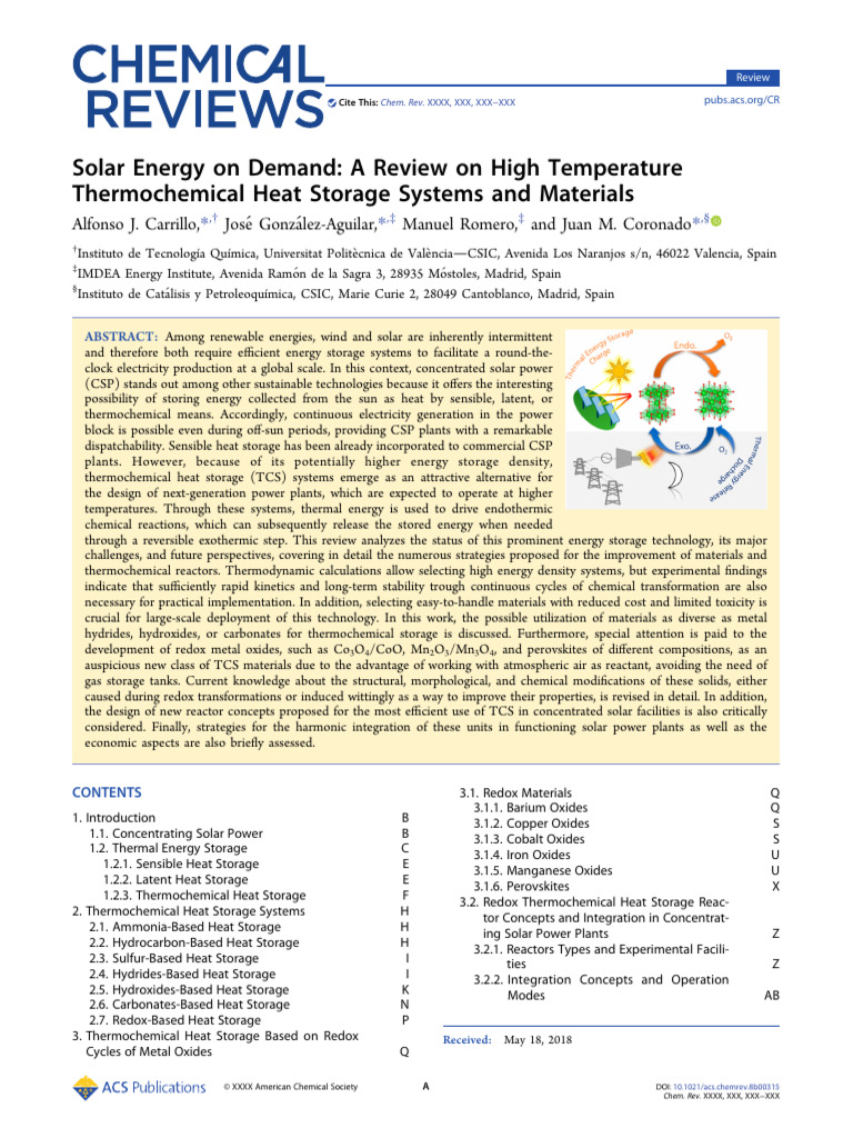 Review - Solar Energy On Demand - A Review On High Temperature ...