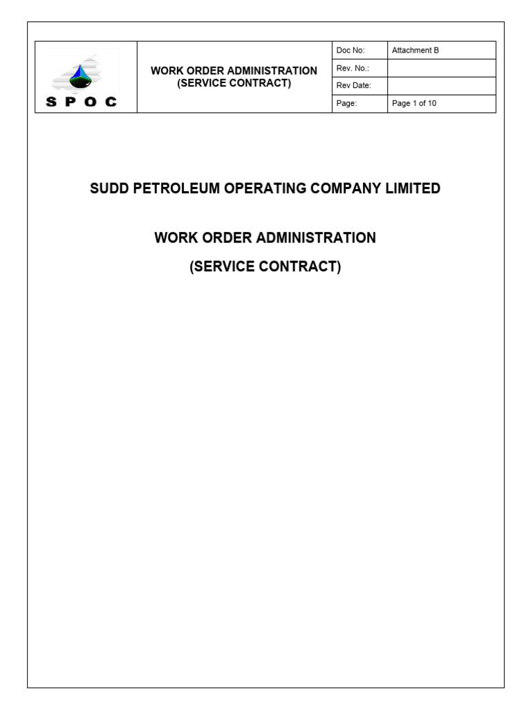 05B Att. B - Work Order Admin-25-028 | PDF | Private Law | Business Law