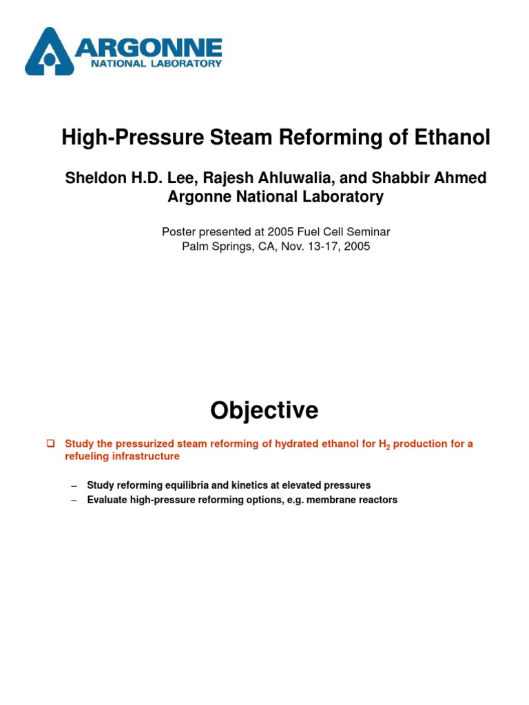 High-Pressure Ethanol Steam Reforming | PDF | Ethanol | Hydrogen