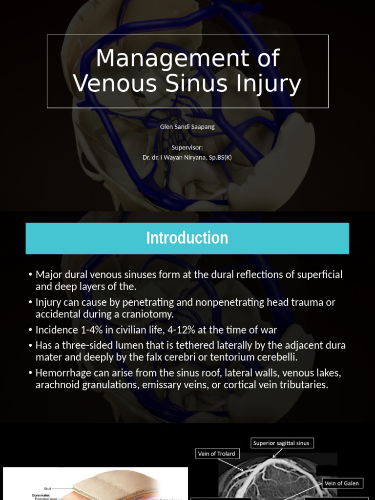 Management of Venous Sinus Injury | PDF | Vein | Thrombosis