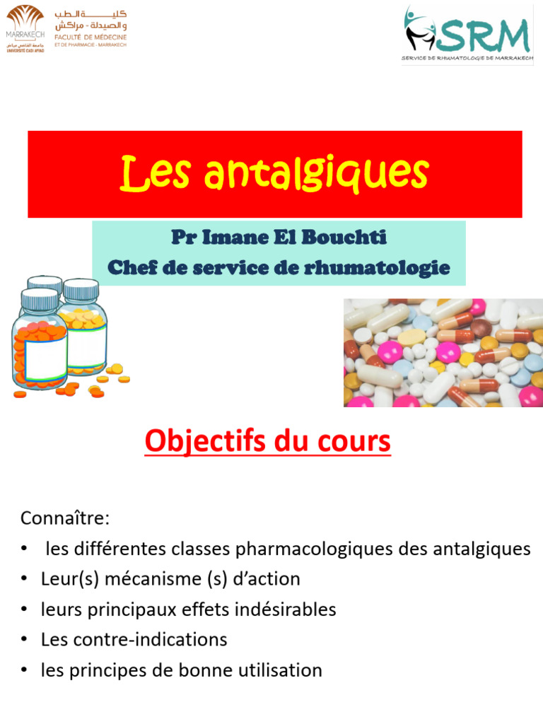 Antalgiques : Classes, Mécanismes et Utilisation | PDF | Douleur ...