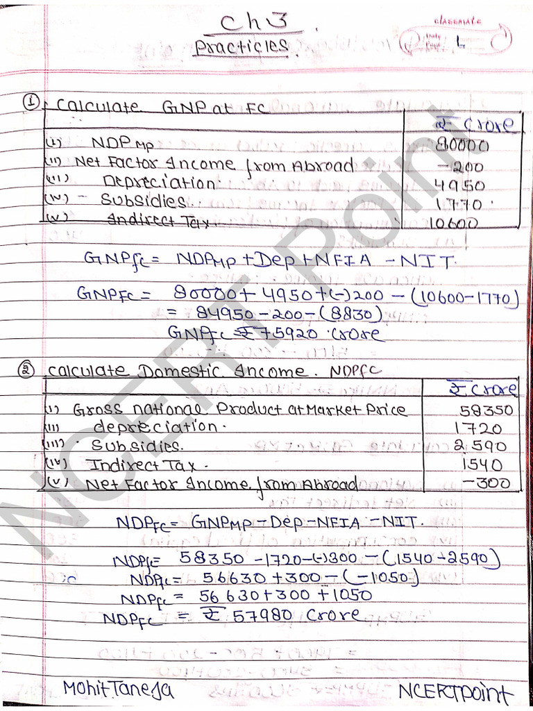 Ch. 3 Numericals | PDF
