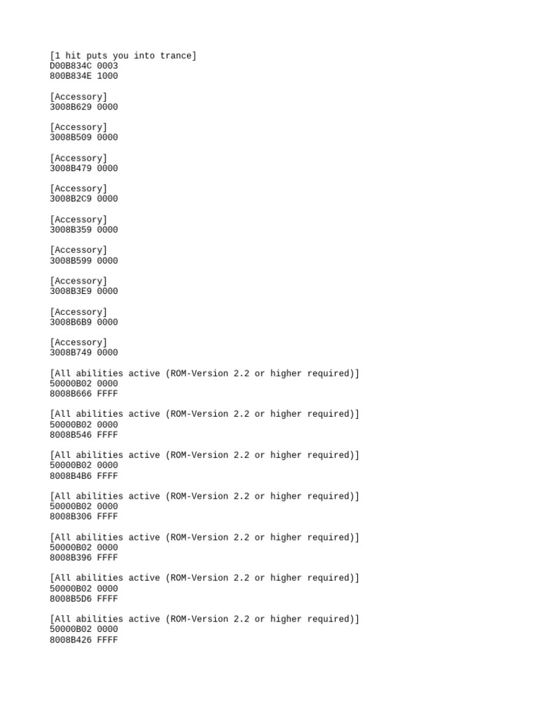 Game Cheat Codes and Modifiers Guide | PDF