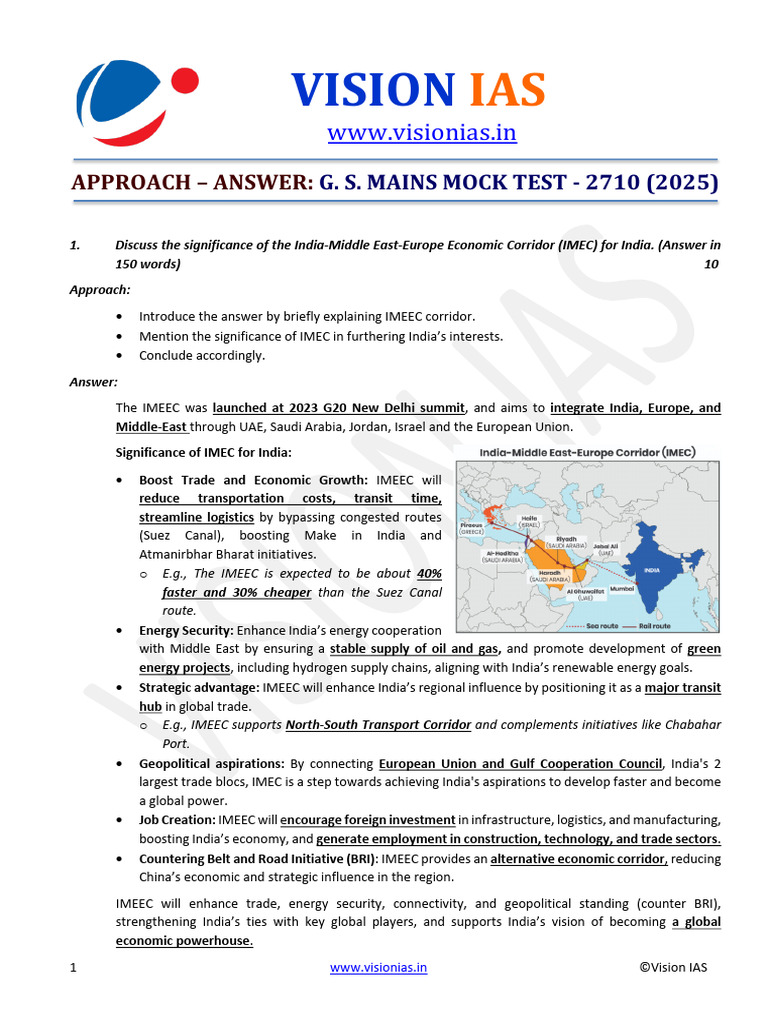 VISION IAS Mains 2025 Test 20 With Solution | PDF | Crimes Against ...