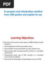 ORS Preparation Steps and Guidelines | PDF