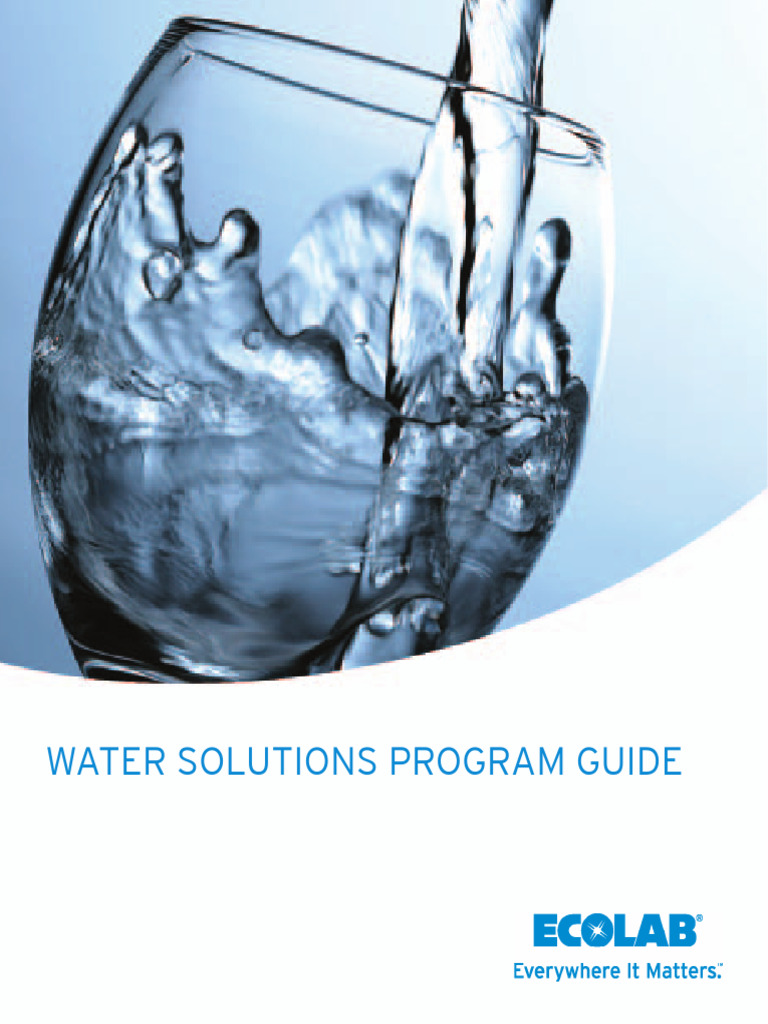 Ecolab Water Quality Solutions Guide | PDF | Water Purification | Water