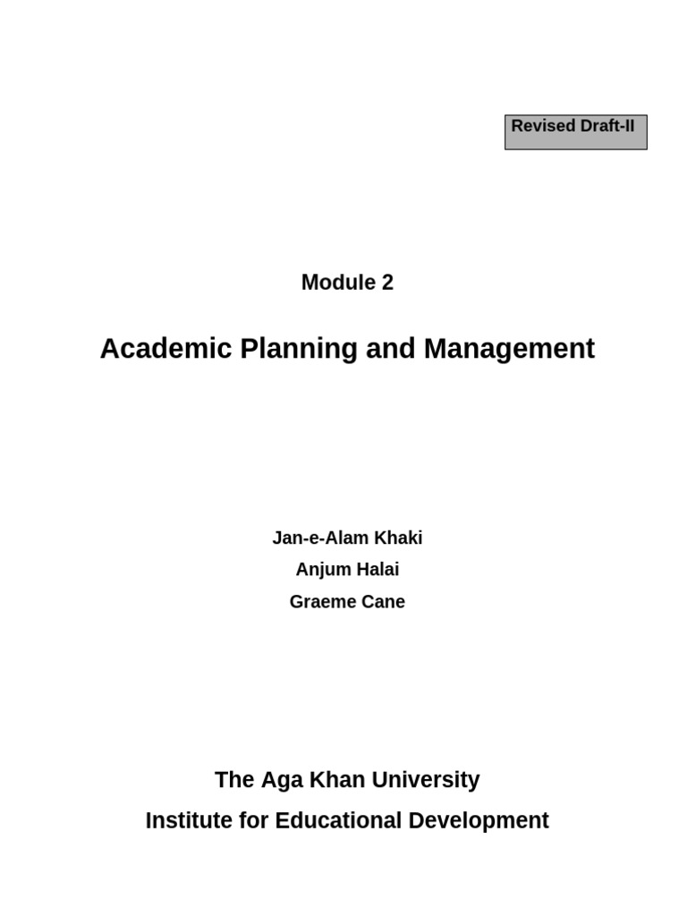 Academic Planning and Management Guide | PDF | Learning | Pedagogy