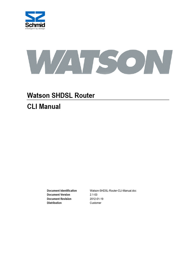 Watson SHDSL Router CLI Guide | PDF | Command Line Interface | Firewall ...
